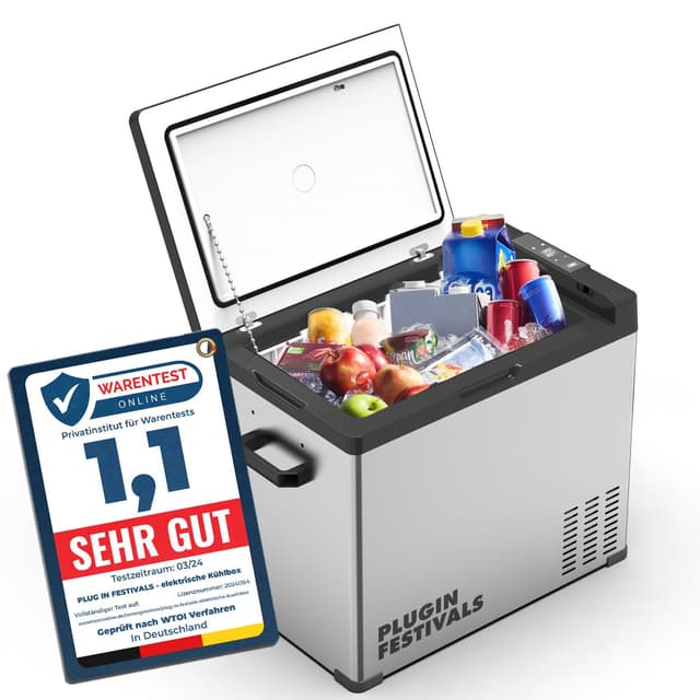 🌟 Angebote: Elektrische Kühlbox für Festivals 🏕️ - Kompressor Gefrierbox bis -20°C 🧊 - 50 Liter