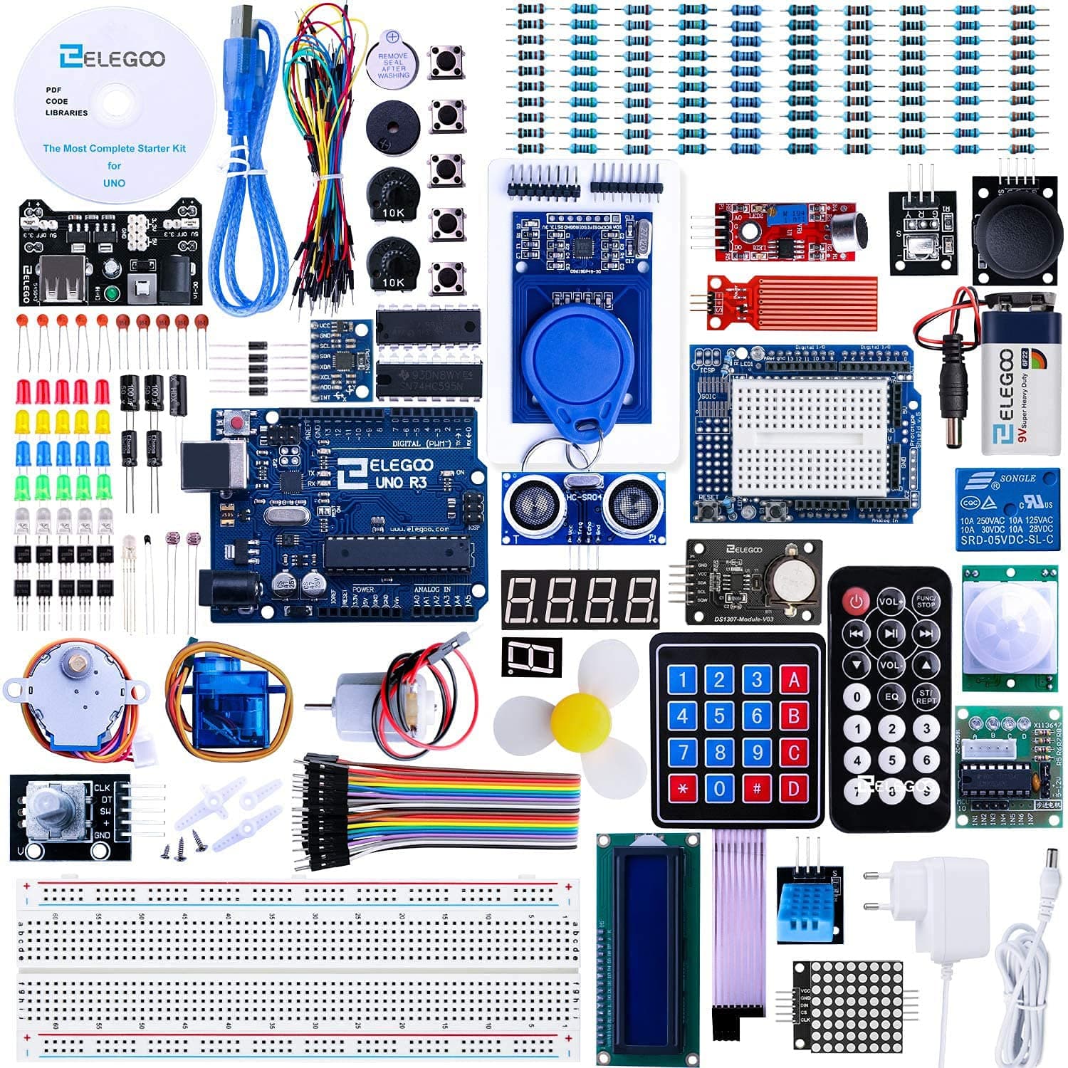 🔥 ELEGOO UNO R3 Ultimate Starter Kit - Vollständigster Elektronik Projekt Baukasten! 🔥
