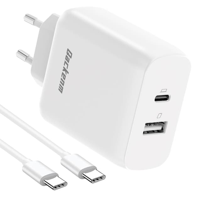 Qackenm USB C Ladegerät 65W mit 2M Type C-C Kabel Weiß 🚀