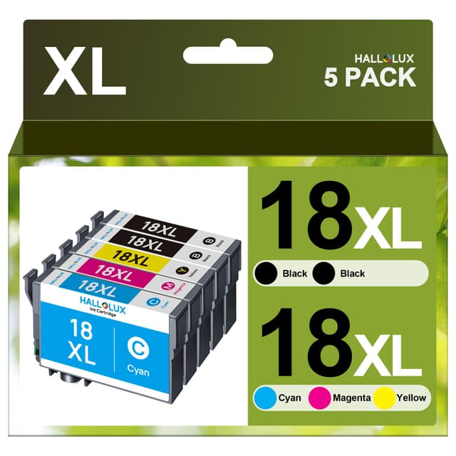 HALLOLUX 18XL Multipack Druckerpatronen für Epson 18XL 18 XP-322