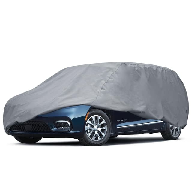 Leader Accessories Premium Autoabdeckung 5-lagig wasserdicht Ganzgarage wetterfest Autoabdeckplane UV stabilisiert Innen- und Außengebrauch im Sommer Winter (Schrägheck-445x178x152cm,Hellgrau) 🚗🌧️