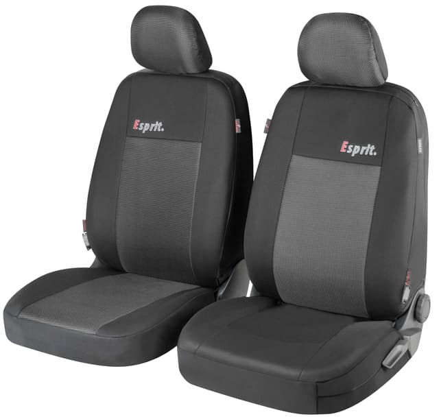 🚗 Walser Auto Sitzbezug Esprit mit Reißverschluss 2tlg | 11848 Esprit schwarz/grau