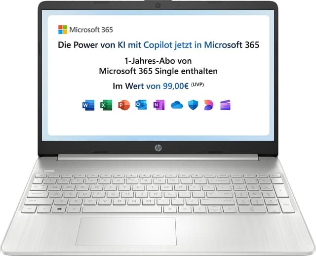 Angebot: HP Laptop 15,6" FHD Display Intel Celeron N4500 4GB RAM 128GB SSD Windows 11 Home im S-Modus Silber
