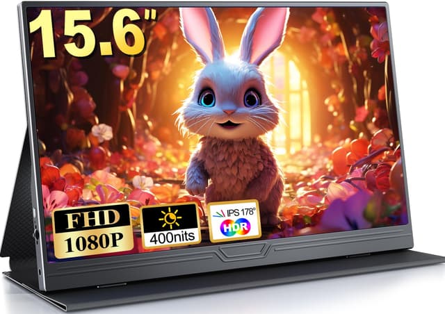 🌟Sonderangebot🌟 MOMODS Tragbarer Monitor 15.6 Zoll 1080P FHD IPS FreeSync