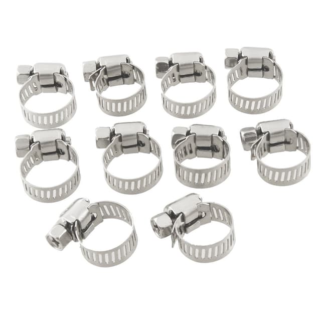 🔧🔩Sourcing Map 10 Stück 8mm - 14mm Verstellbare Edelstahl Schlauchschelle