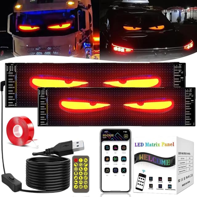 BomKra 2PCS Teufelsaugen-Lichter - LED Display für Auto 🚗