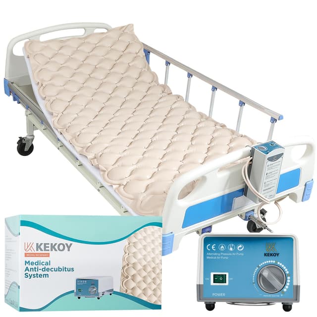 KEKOY Antidekubitus Matratze mit Pumpe und Wasserdicht in Beige