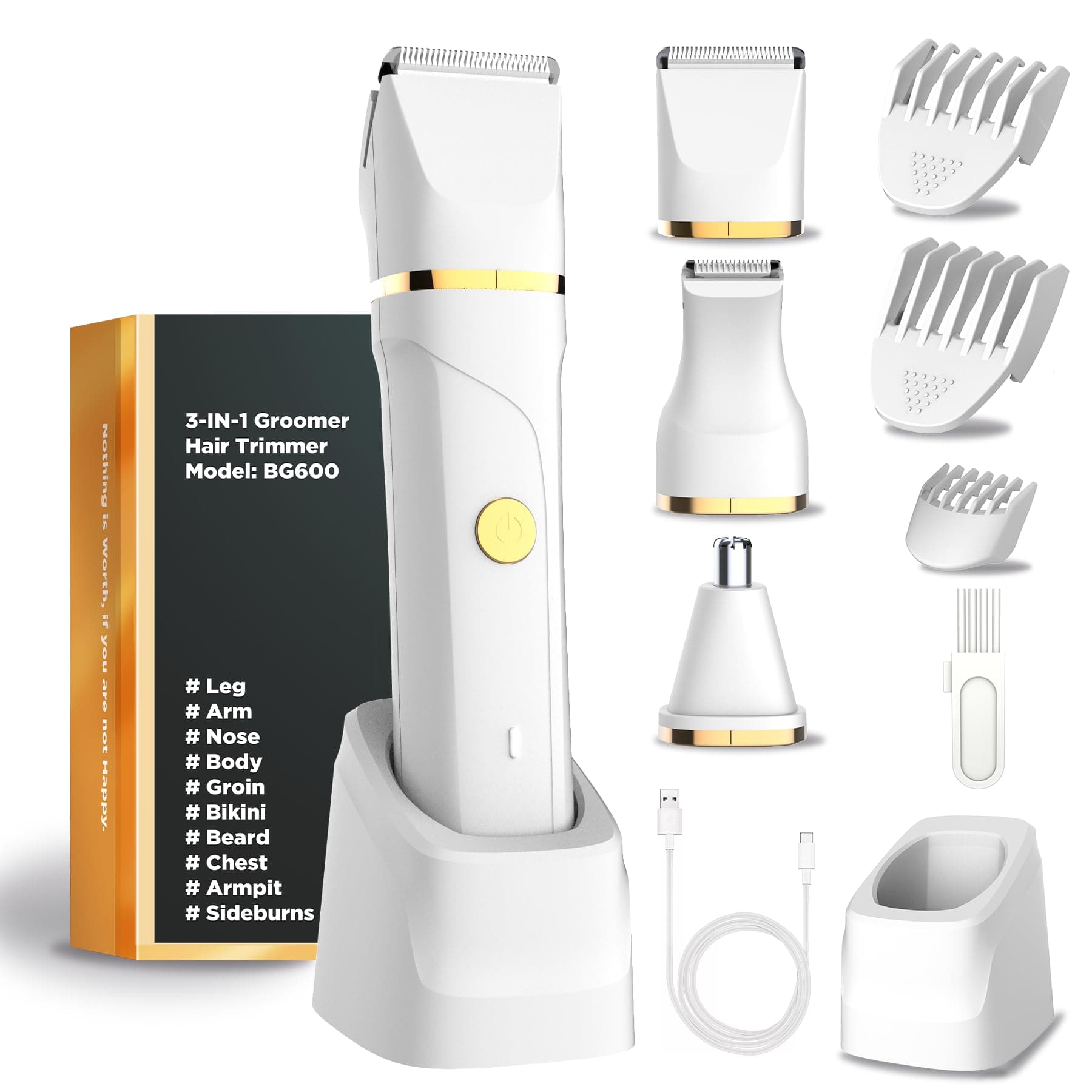 🌸🪒 Intimrasierer für Frauen! 3-in-1 Elektrischer Rasierer für Körper, Scham und Nase! 🌸🪒
