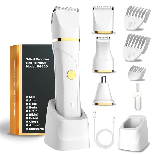 🌸🪒 Intimrasierer für Frauen! 3-in-1 Elektrischer Rasierer für Körper, Scham und Nase! 🌸🪒
