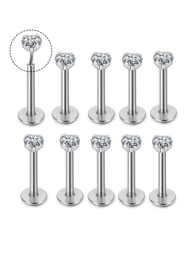 AllerPierce Kugel Ohrstecker 10 Stücke 16ga Edelstahl Nasenpiercing Stecker 😍