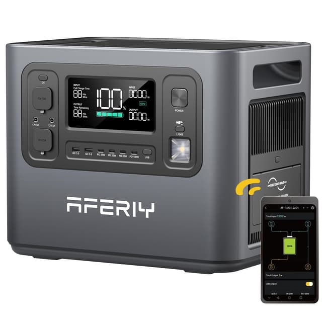 AFERIY 2400W Tragbare Powerstation mit 13 Anschlüssen 🌞🏕️