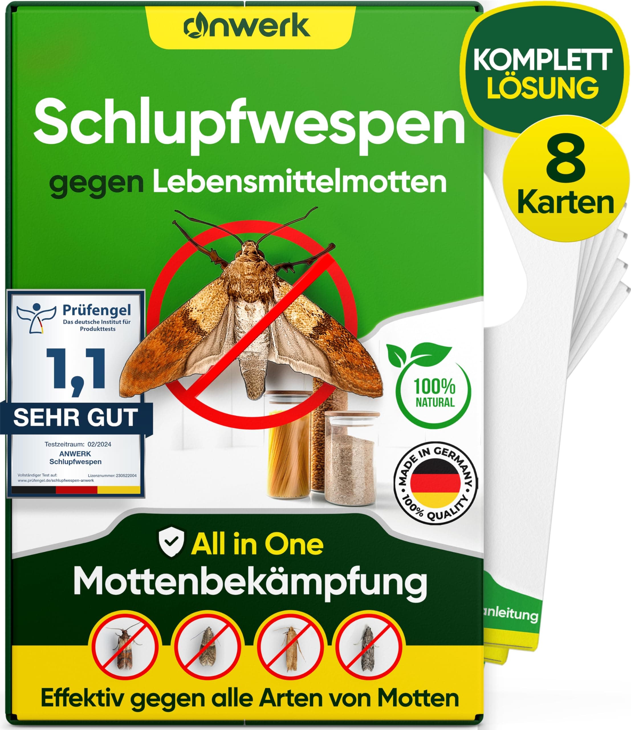 Anwerk® Schlupfwespen gegen Lebensmittelmotten - Effektive und umweltfreundliche Mottenbekämpfung 🦋