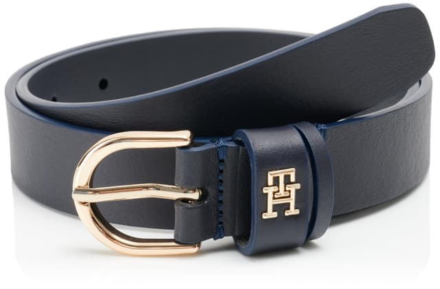 Angebot: Tommy Hilfiger Damen Gürtel Essential Effortless 2,5 cm Ledergürtel, Blau (Space Blue), 70 cm 🌟