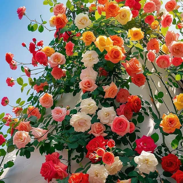 🌹 Kletterrose Mischung 200 Stück Samen Bunte Blumen für Garten, Zaun, Wand & Fenster 🌈
