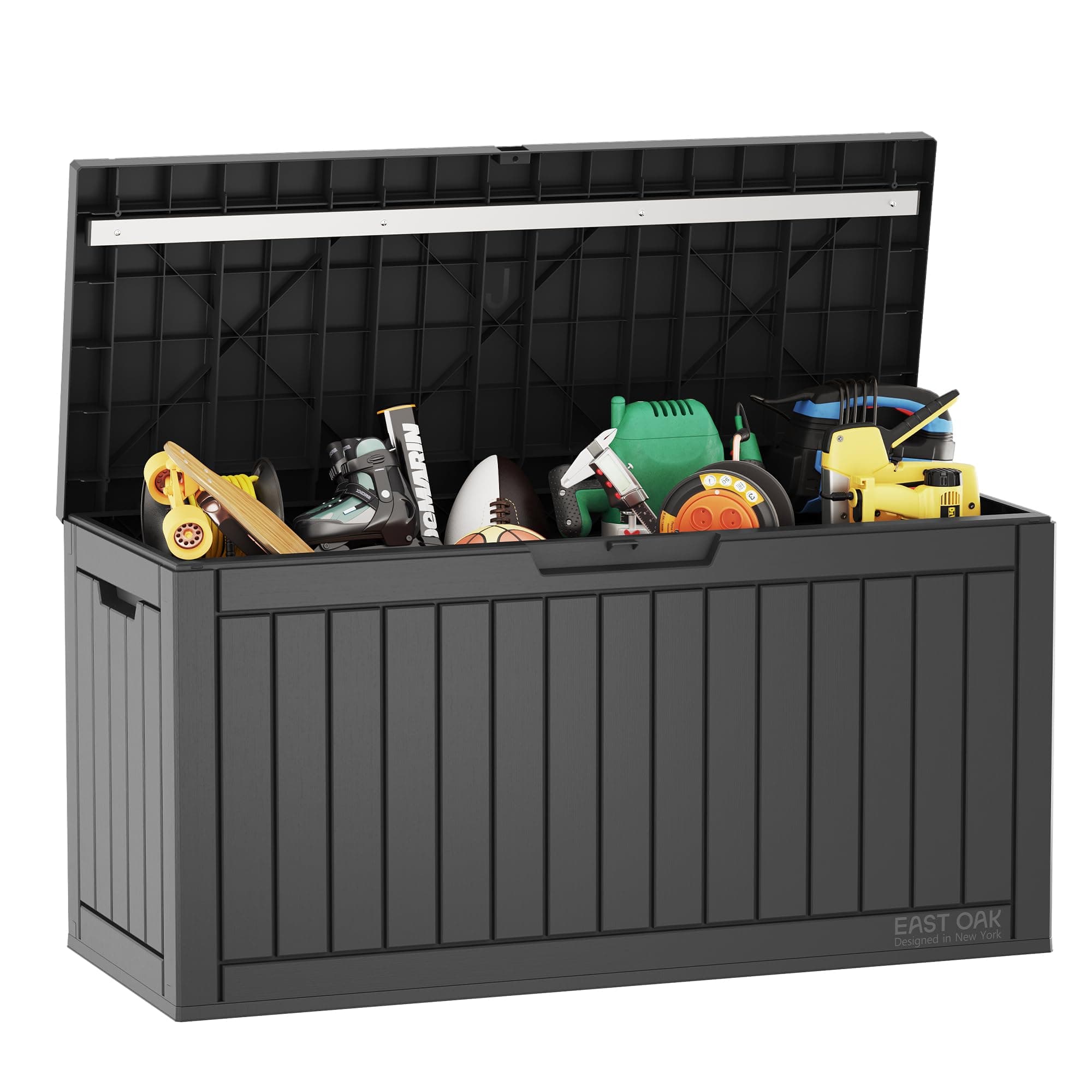 EAST OAK Auflagenbox Wasserdicht Gartenbox/Kissenbox Outdoor Groß 227 Liter Schwarz 🌿🌞