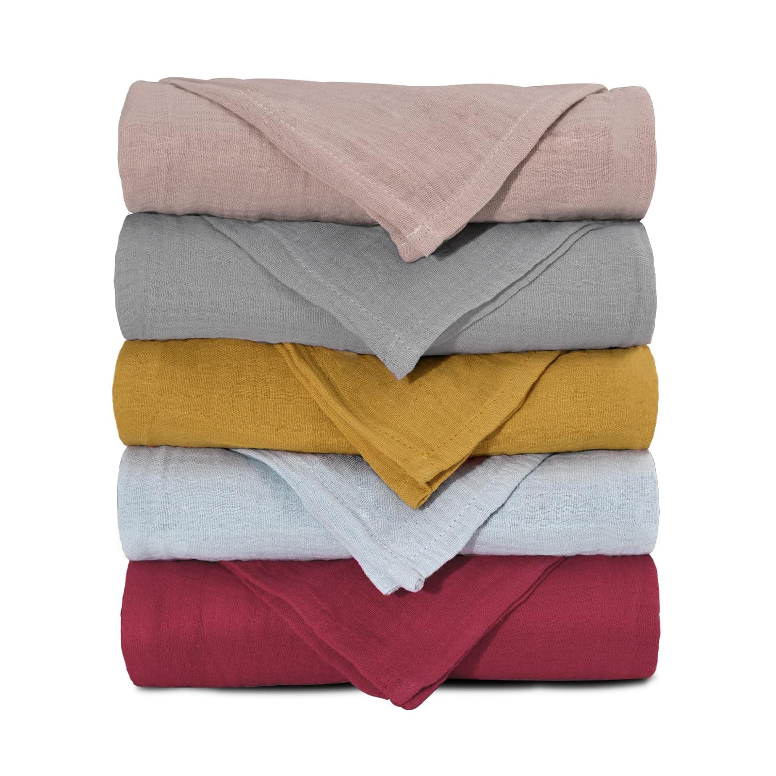 Baby-Musselin-Wickeldecke - 5er-Pack Spucktücher und Wickeltücher
