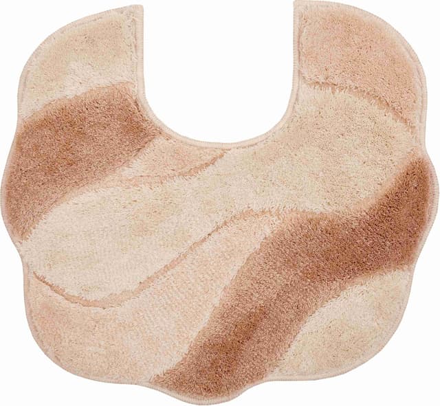 Grund Badteppich 100% Polyacryl, ultra soft, rutschfest, ÖKO-TEX-zertifiziert, 5 Jahre Garantie, CARMEN, WC-Vorlage m.A. 55x50 cm, beige