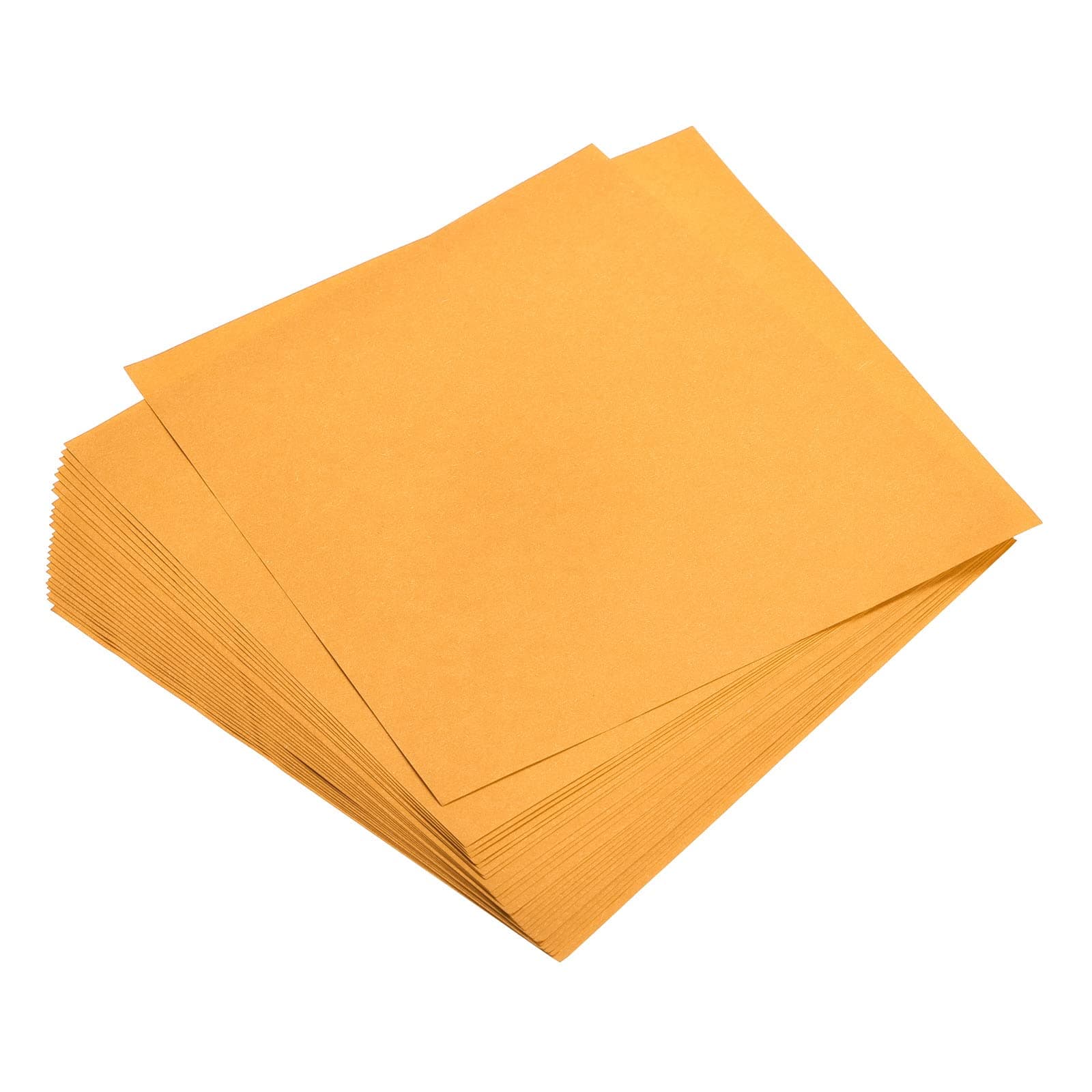 🌈🎨 Sourcing Map Origami Papier Beidseitig Fluoreszierend Orange 5,9"x5,9" DIY 50 Blatt