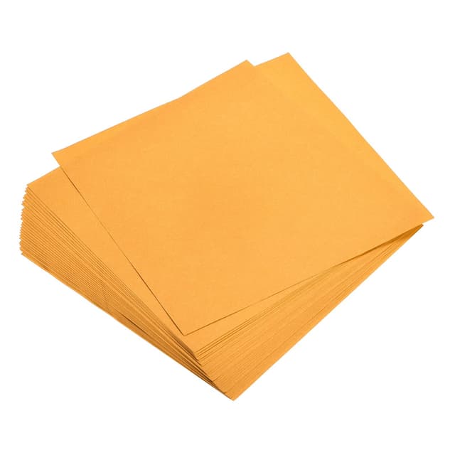 🌈🎨 Sourcing Map Origami Papier Beidseitig Fluoreszierend Orange 5,9"x5,9" DIY 50 Blatt