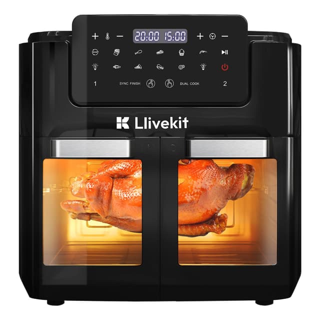 LLIVEKIT 15L Airfryer Doppelkammer 🍟🍗🎂