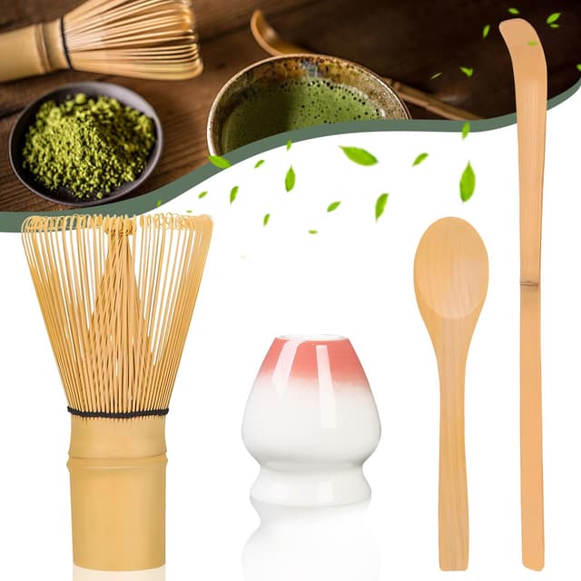🍵🎁 Gypie Matcha-Set-Zubehör- 4 teiliges | Japanisches Matcha Set