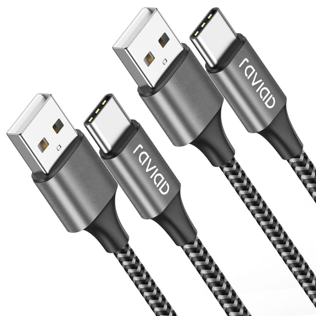 RAVIAD USB C Kabel [2Pack 2M] 3.1A Ladekabel 📱🔋