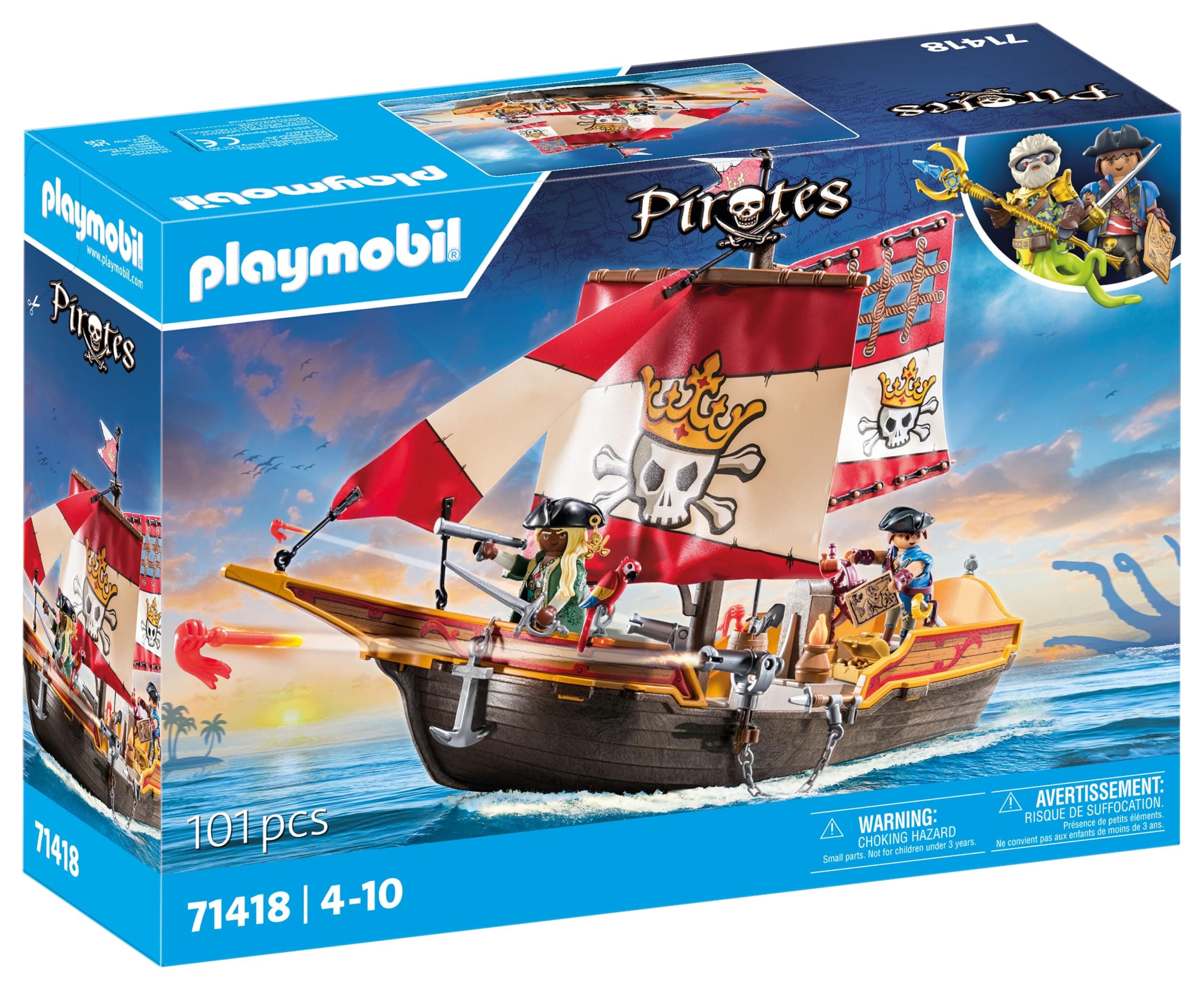 🏴‍☠️ PLAYMOBIL Pirates 71418 Piratenschiff 🌊