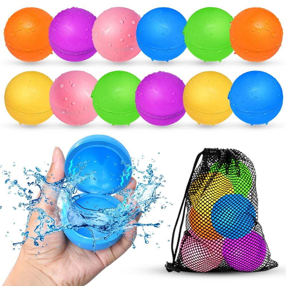 🎈🌊 SOPPYCID 12 Stück Wasserbomben Wiederverwendbar 🎉🏖️