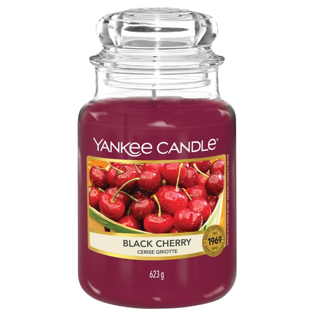 Yankee Candle Duftkerze im Glas (groß) | Black Cherry 🍒 | Kerze mit langer Brenndauer