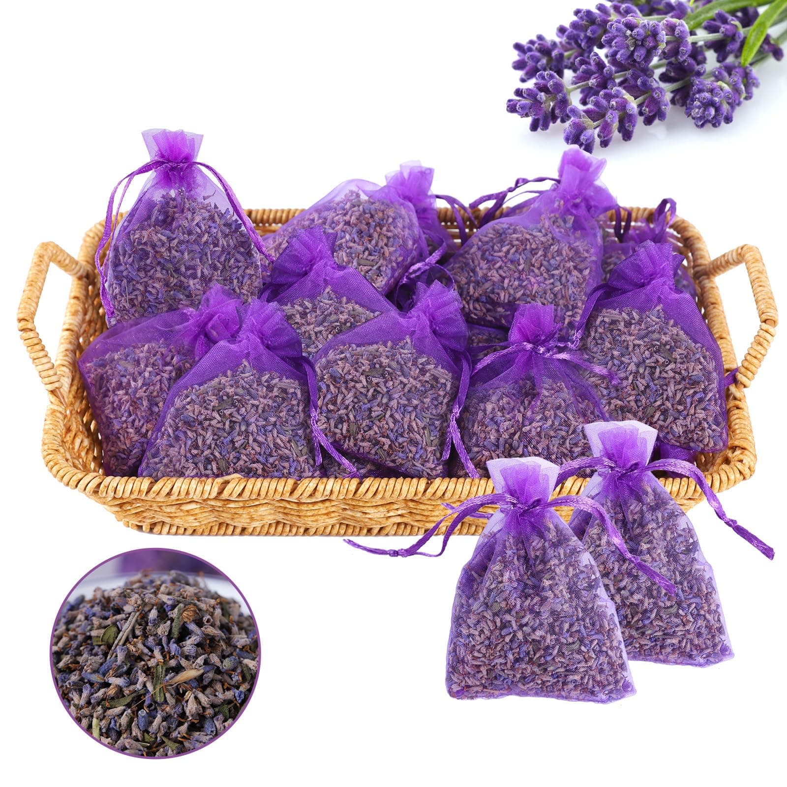🌸🌿 Zanfqvo Lavendel Duftsäckchen für Kleiderschrank - Natürlicher Mottenschutz 🌸🌿