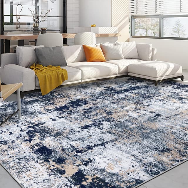 Capslpad Blau Abstraktes Teppich Wohnzimmer 200x300cm 🌟