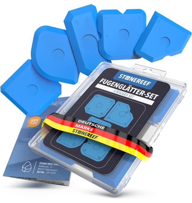 🔥 DEAL: STONE REEF Silikonentferner Werkzeug für Silikonfugen SET 🛠️ - Fugenglätter Fugenkratzer Fliesen Silikon Abzieher Fugen Entferner für Bad Silikonfugenentferner Kit Fliesenfugen Silikon entfernen Werkzeug SET S