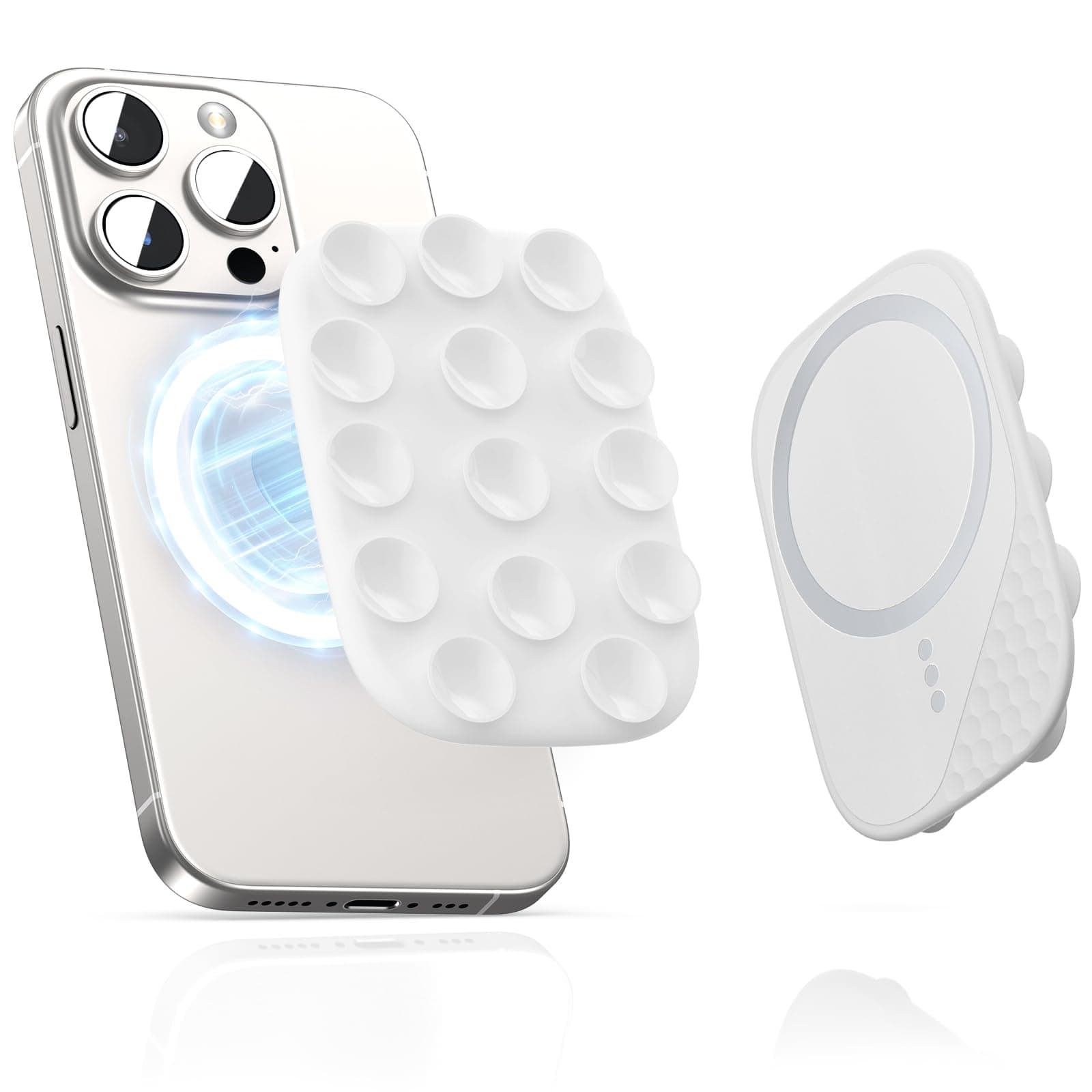 smofish Silikon Handy Saugnapf Halterung mit MagSafe - Magnetische Handyhalterung für Dusche, TikTok & Selfies 📱