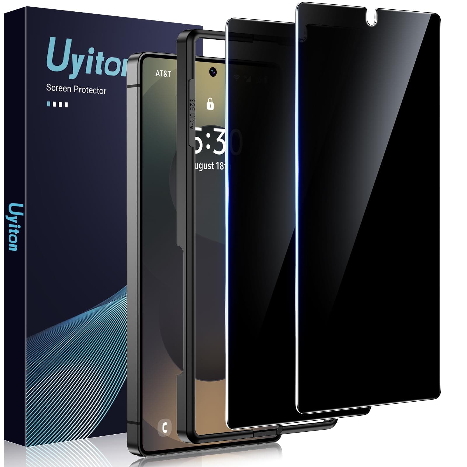 Uyiton für Samsung Galaxy S25 Ultra - Panzerglas Sichtschutz 📱🔒