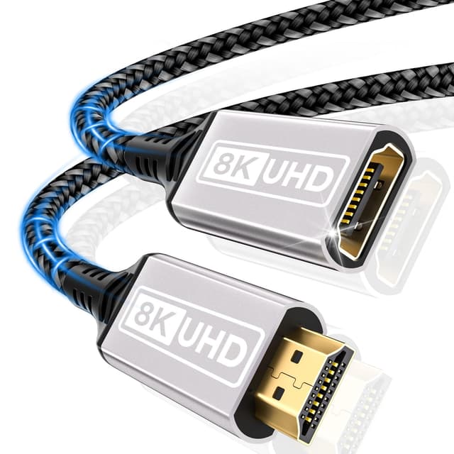 🔌 HDMI Verlängerungskabel 8K 60HZ 4K 120HZ 144HZ HDMI 2.1 Stecker auf Buchse 48Gbps UHD eARC HDCP 2.3