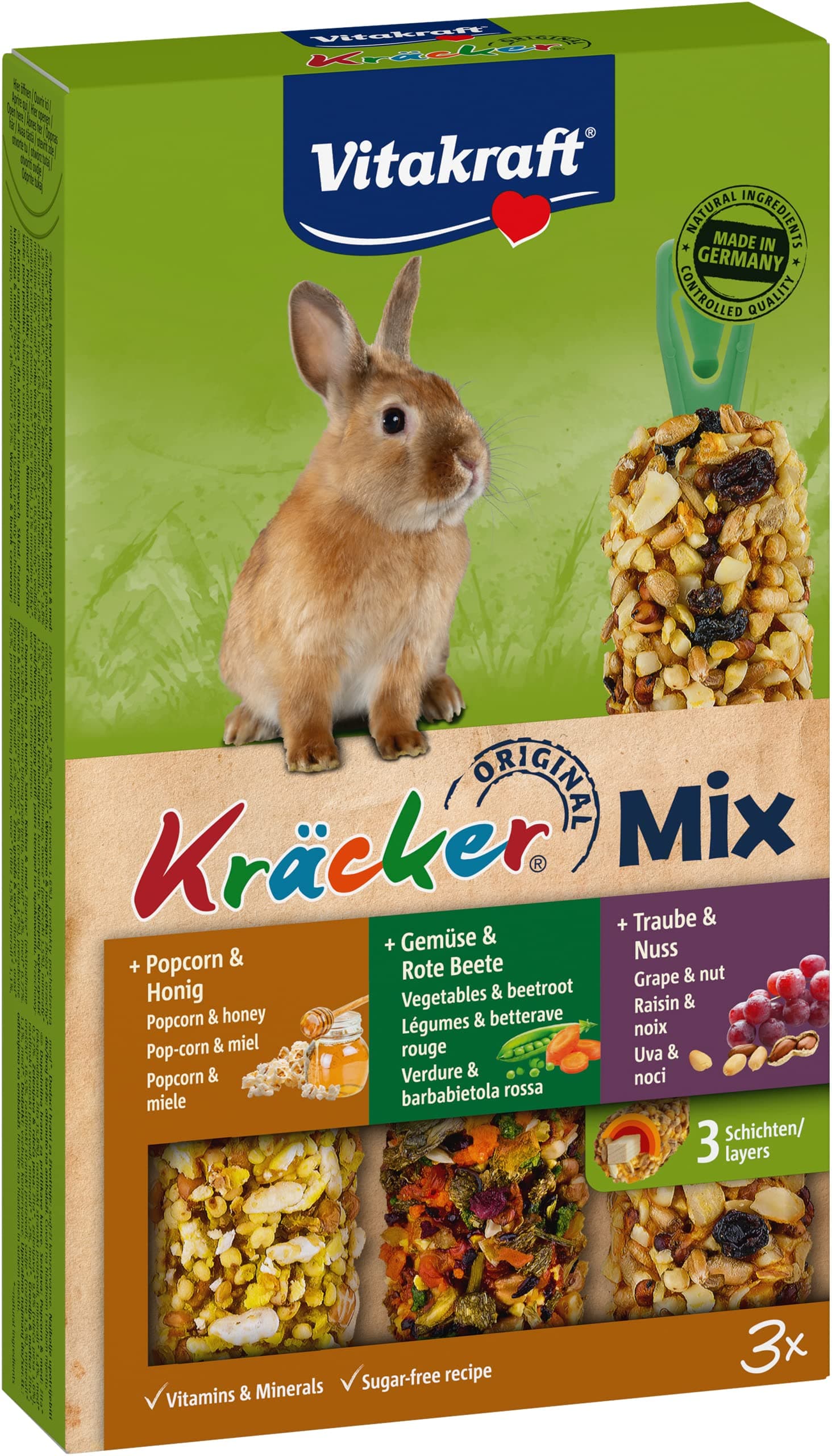 🐰🌽🍯 Vitakraft Kräcker Mix für Zwergkaninchen 🐰🌽🍯