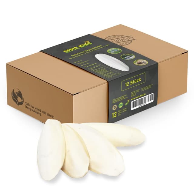 🐢🦜🦎 Premium Sepia Schalen Futter - 100% Natürlich und Gesund | Sepia King ECO Box