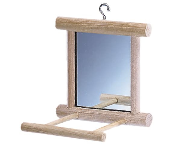 🌟 Nobby Holzspiegel mit Landeplatz, 10 x 10 x 10 cm, 1 Stück holzfarben 🌟