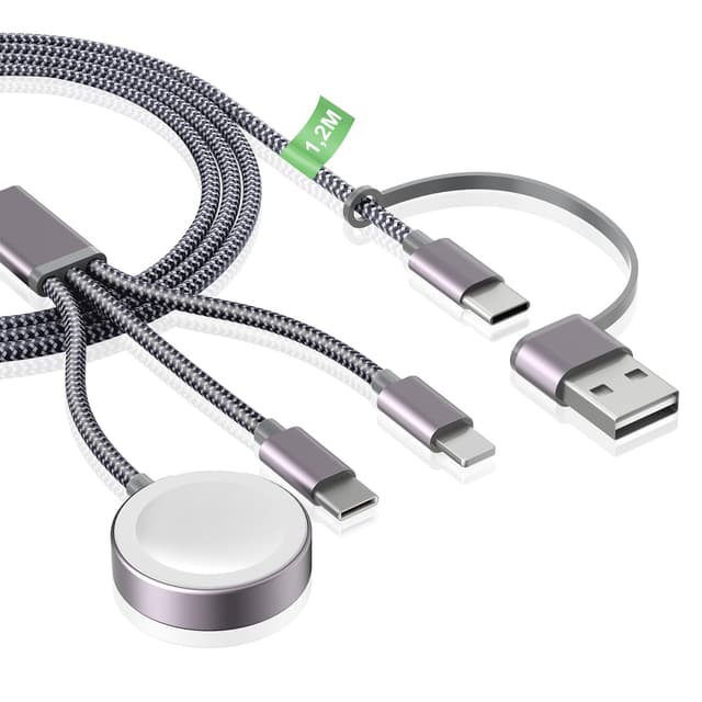🔋📱 Ladekabel für Apple Watch und iPhone Ladegerät - 120cm USB C Charging Kabel