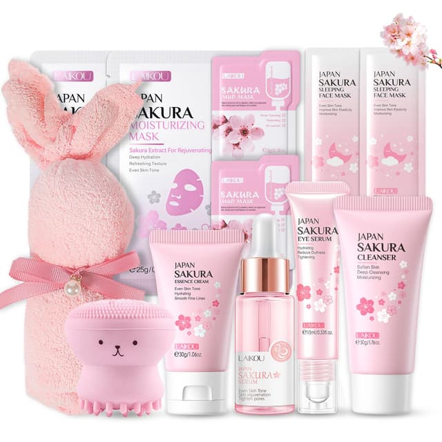 🌸 Shefave Sakura Gesichtspflege Set Damen 🌸