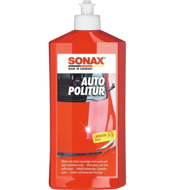 SONAX AutoPolitur (500 ml) für neuwertige, matte und leicht verwitterte Bunt- und Metallic-Lacke