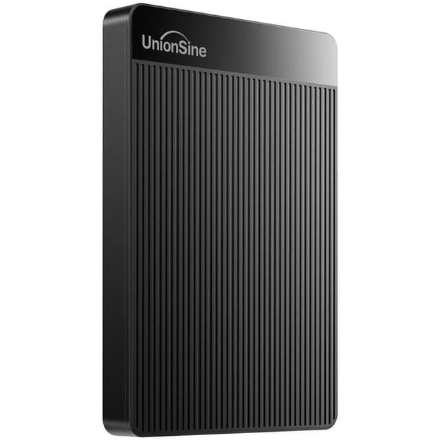 UnionSine Externe Festplatte 500GB ultradünn tragbar 2,5 Zoll USB 3.0, SATA, Festplattenspeicher für PC, Mac,TV, Wii U, Xbox, PS4 (Schwarz) HD2510 500GB Schwarz 🚀🔒