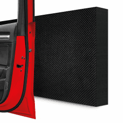 🚗 STRACKS® 4X Garagen Wandschutz 40x20x3cm Türschutz - 4er Set Karomuster, schwarz Angebot bei HelloDeals