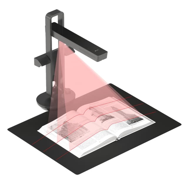 📚🔍 CZUR Aura Pro Tragbarer Buchscanner 14 MP Dokumentscanner A3 Dokumentenkamera Schneller Scanner Intelligente Tischlampe Tischleuchte Visualiser OCR Kompatibel mit macOS Windows (Aura Pro) ET AURA