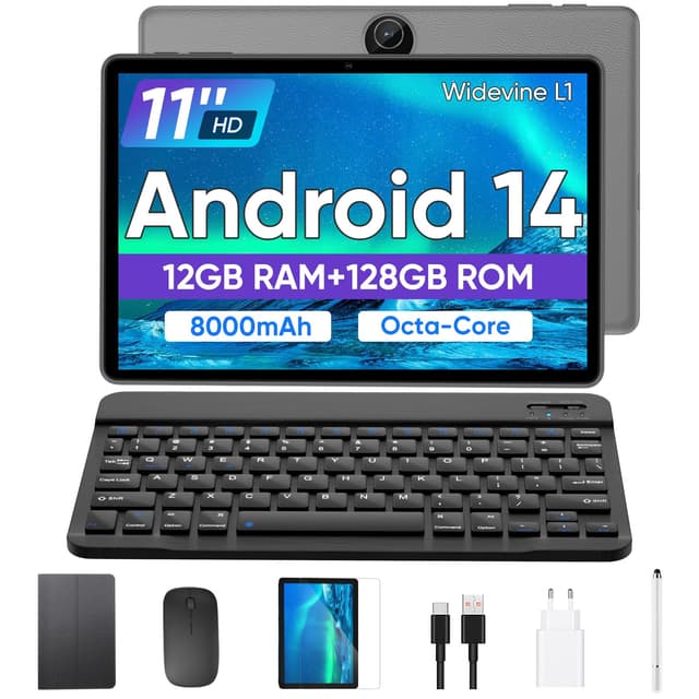 🚀 Angebot: JIKOCXN Tablet 11 Zoll Android 14 Tablet mit Tastatur! 📱🔋🎮