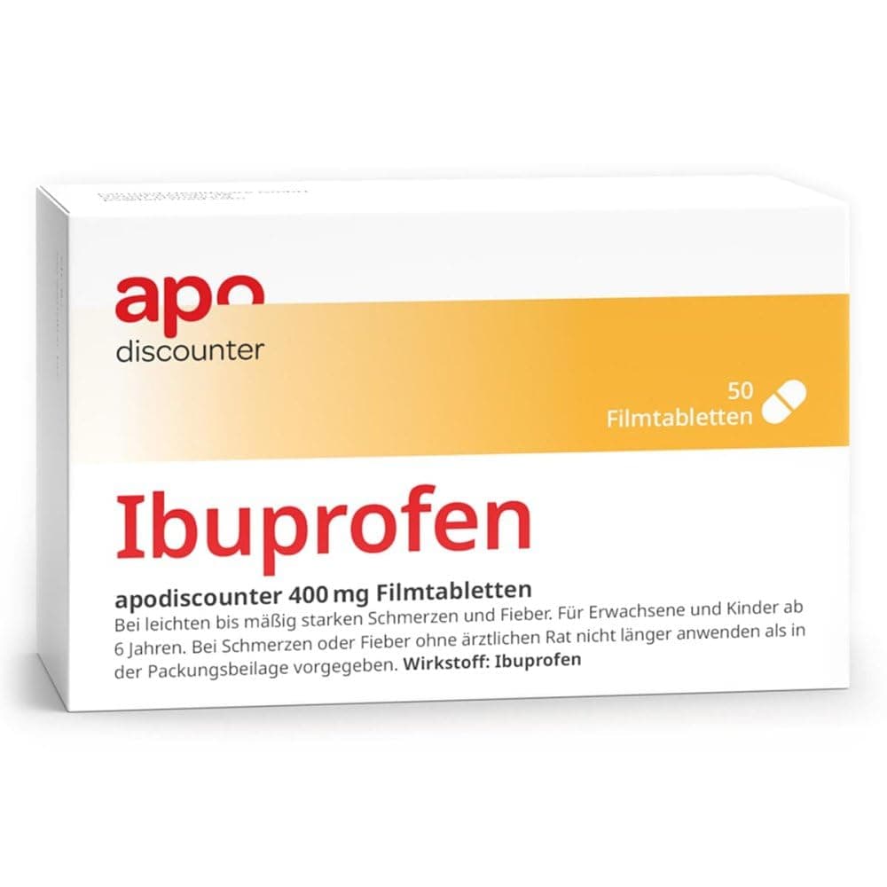 🌟 Angebot: apodiscounter Ibuprofen 400mg Schmerztabletten (50 Stk) 🌟