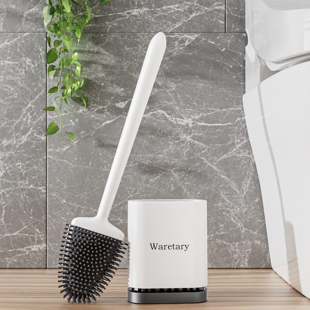 🚽 Waretary Klobürste Silikon & Klobürstenhalter - 360° Tiefenreinigung! 🧼