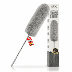 ALX Staubwedel ausziehbar bis 260cm 🌬️ Stilvolle Reinigung für ein makelloses Zuhause (Grau) Angebot bei HelloDeals