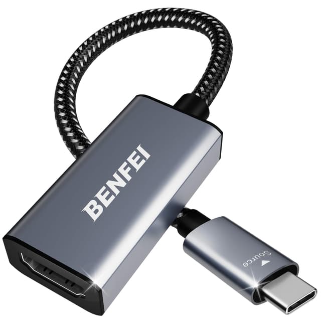 🔥 Angebot: BENFEI USB C auf HDMI Adapter 4K [Nylon geflochten&Aluminum Alloy]