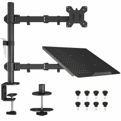 🖥️ BONTEC Monitor Halterung mit Laptop Arm für 13-32 Zoll LCD LED Bildschirm Angebot bei HelloDeals